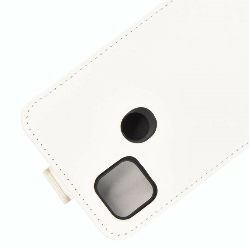 Capa De Couro Para Xiaomi Redmi 9C Flip Efeito Couro Dobrável