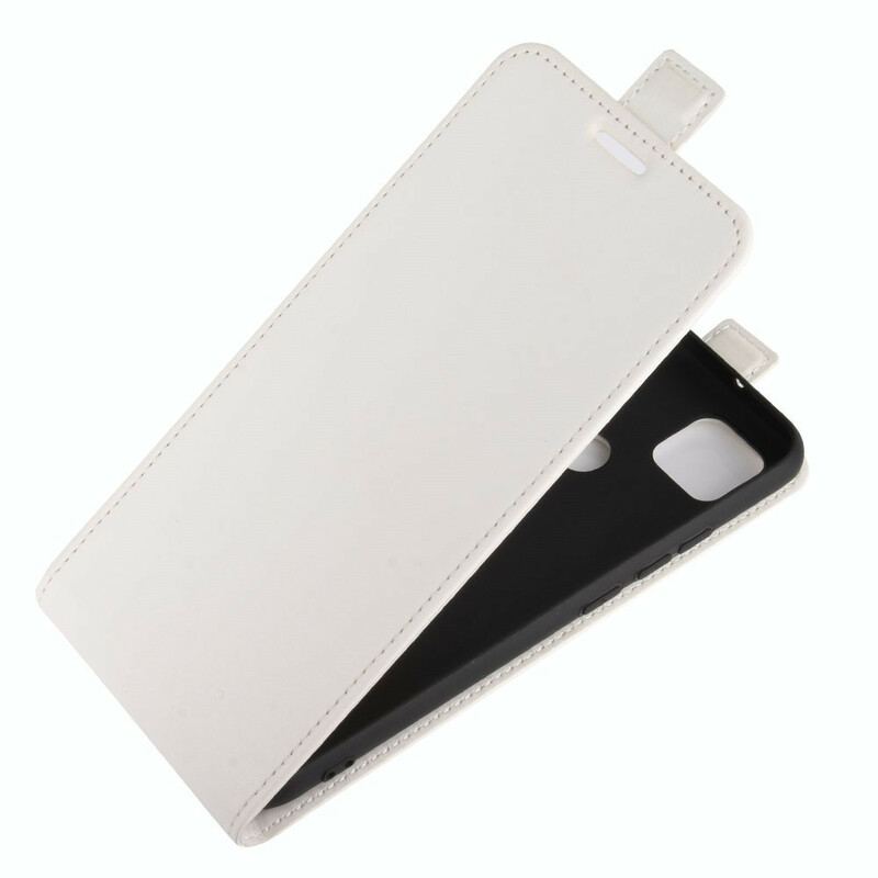 Capa De Couro Para Xiaomi Redmi 9C Flip Efeito Couro Dobrável