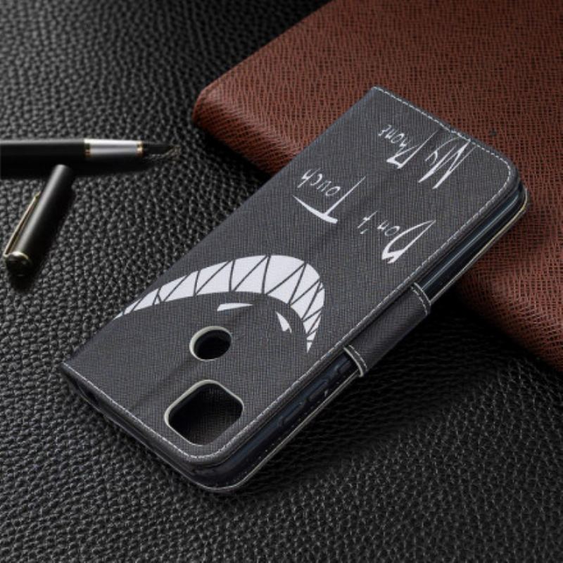 Capa De Couro Para Xiaomi Redmi 9C Telefone Do Diabo