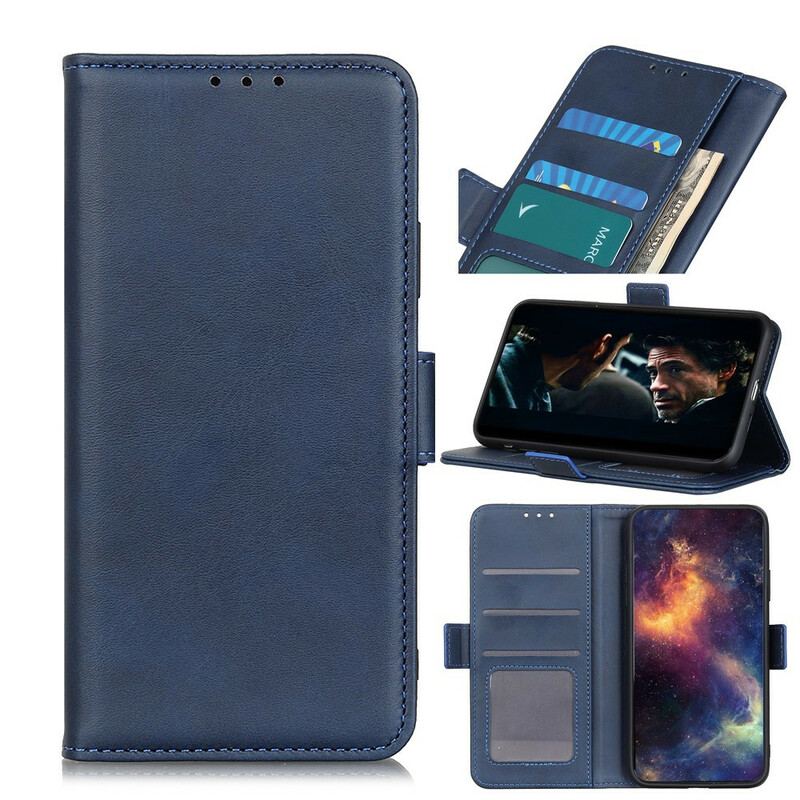 Capa Em Pele Para Xiaomi Redmi 9C Flip Aba Dupla