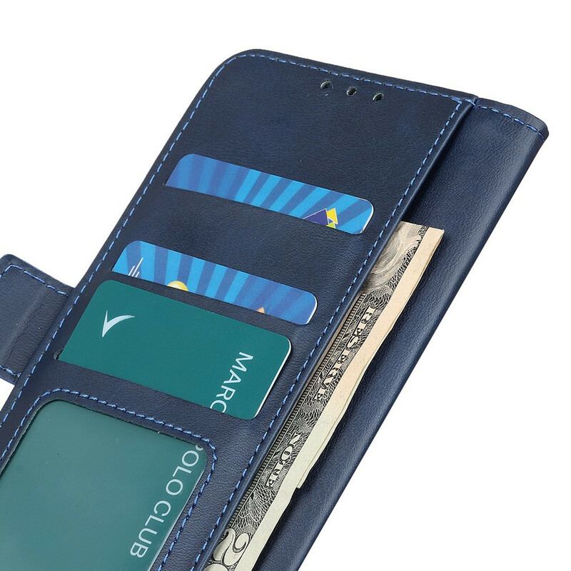 Capa Em Pele Para Xiaomi Redmi 9C Flip Aba Dupla