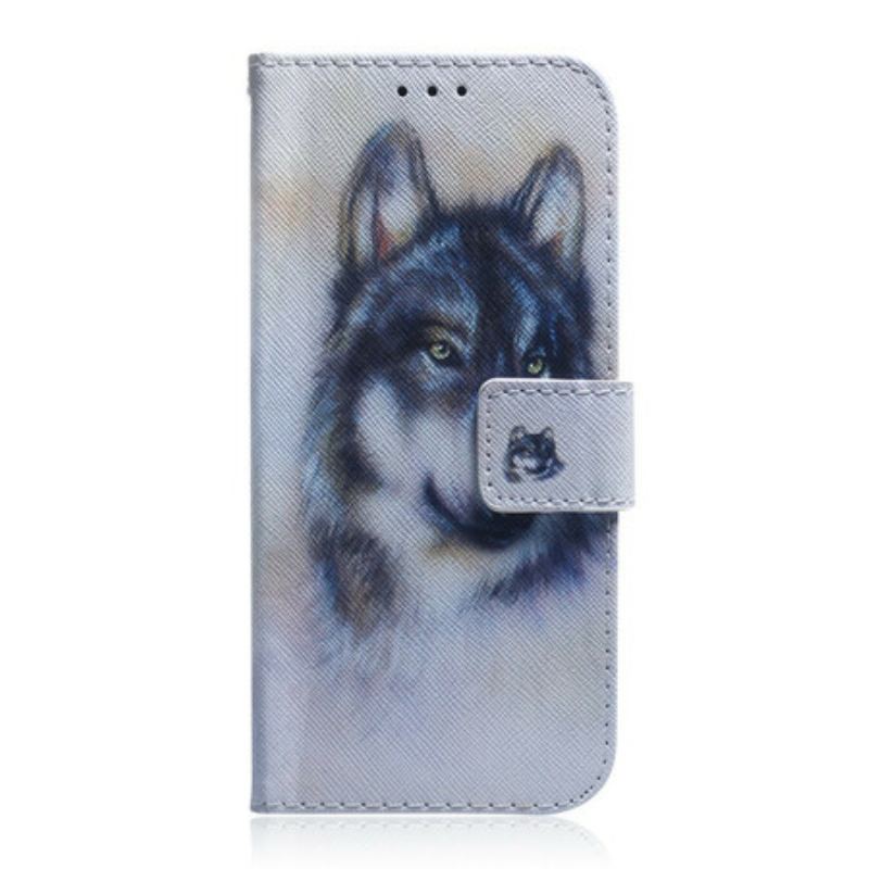 Capa Em Pele Para Xiaomi Redmi 9C Olhar Canino