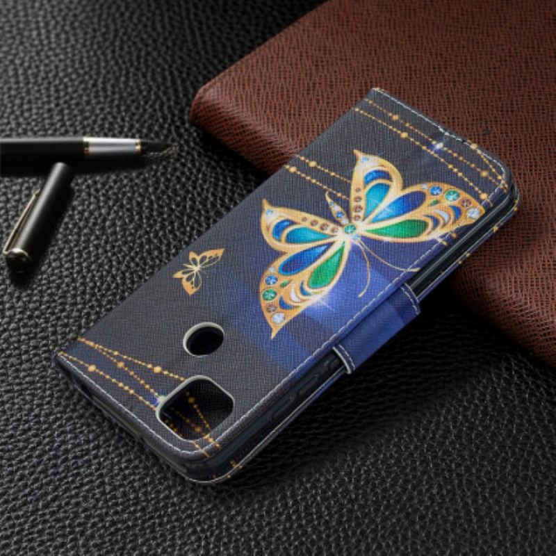 Capa Flip Para Xiaomi Redmi 9C Borboletas Incríveis