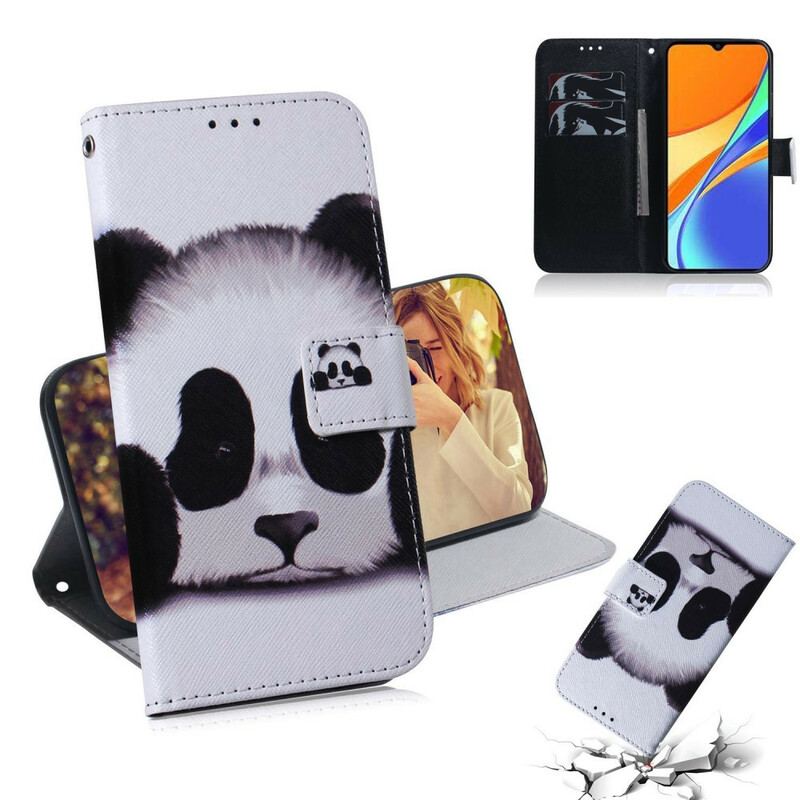 Capa Flip Para Xiaomi Redmi 9C Cara De Panda