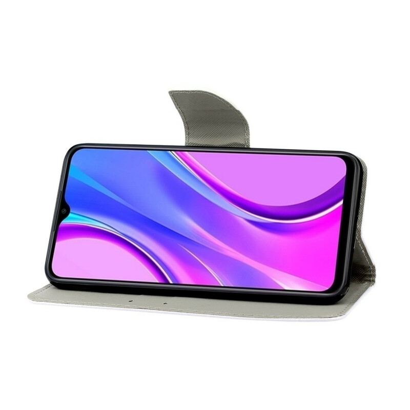 Capa Flip Para Xiaomi Redmi 9C De Cordão Fio Dental Margaridas