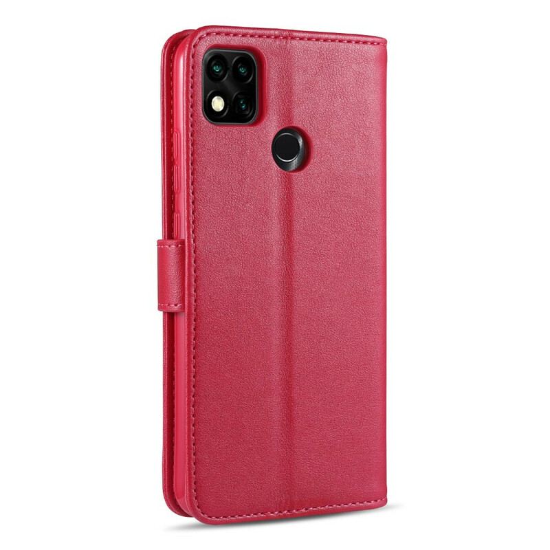 Capa Flip Para Xiaomi Redmi 9C Couro Sintético Azns