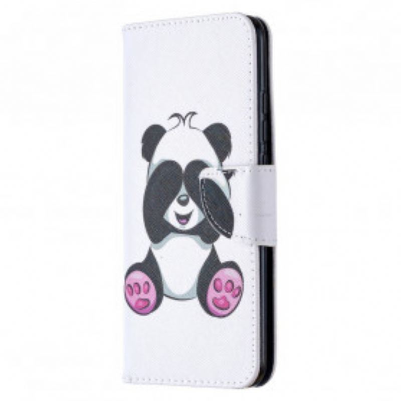 Capa Flip Para Xiaomi Redmi 9C Panda Divertido