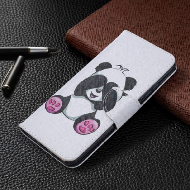 Capa Flip Para Xiaomi Redmi 9C Panda Divertido