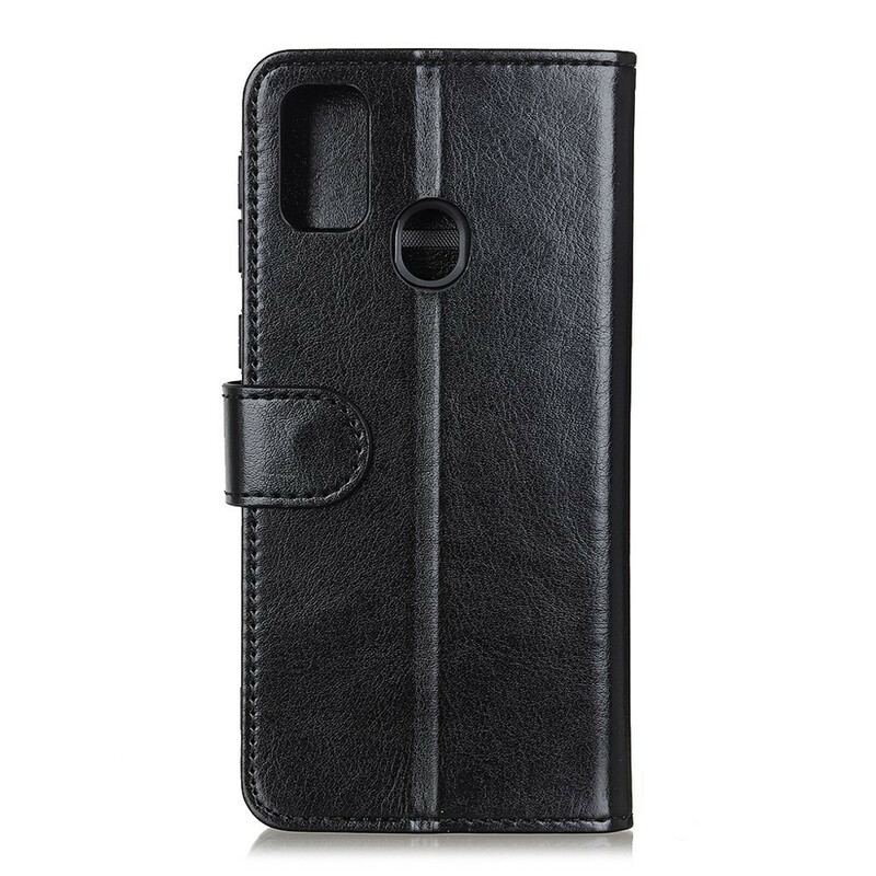 Capa Flip Para Xiaomi Redmi 9C Refinamento De Couro Sintético