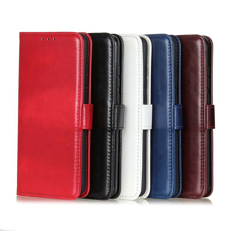 Capa Flip Para Xiaomi Redmi 9C Refinamento De Couro Sintético