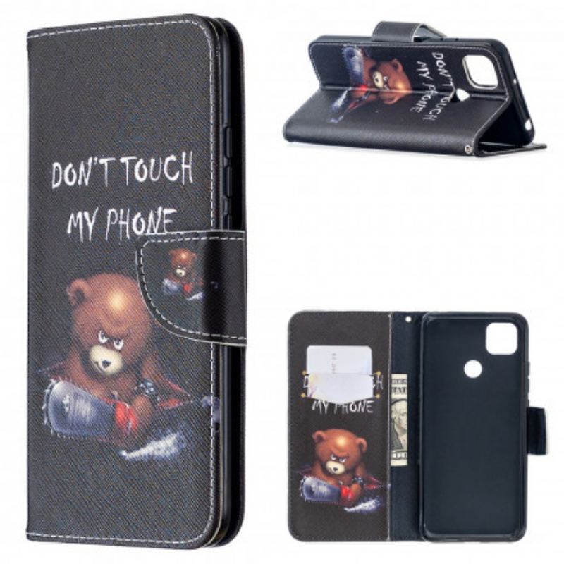 Capa Flip Para Xiaomi Redmi 9C Urso Perigoso