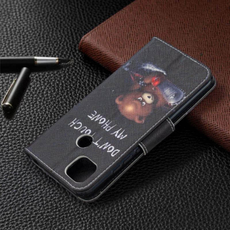 Capa Flip Para Xiaomi Redmi 9C Urso Perigoso