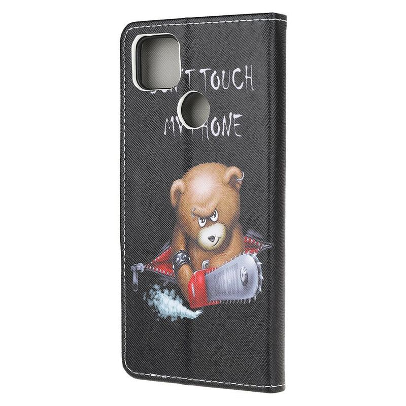 Capa Flip Para Xiaomi Redmi 9C Urso Perigoso