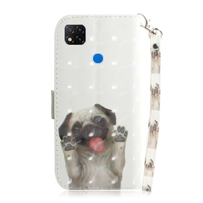 Capa Folio Para Xiaomi Redmi 9C De Cordão Amo Minha Tanga De Cachorro