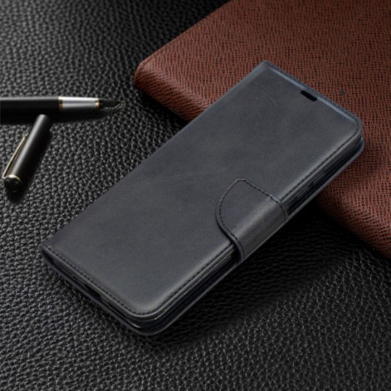 Capa Folio Para Xiaomi Redmi 9C Flip Retalho Liso Oblíquo