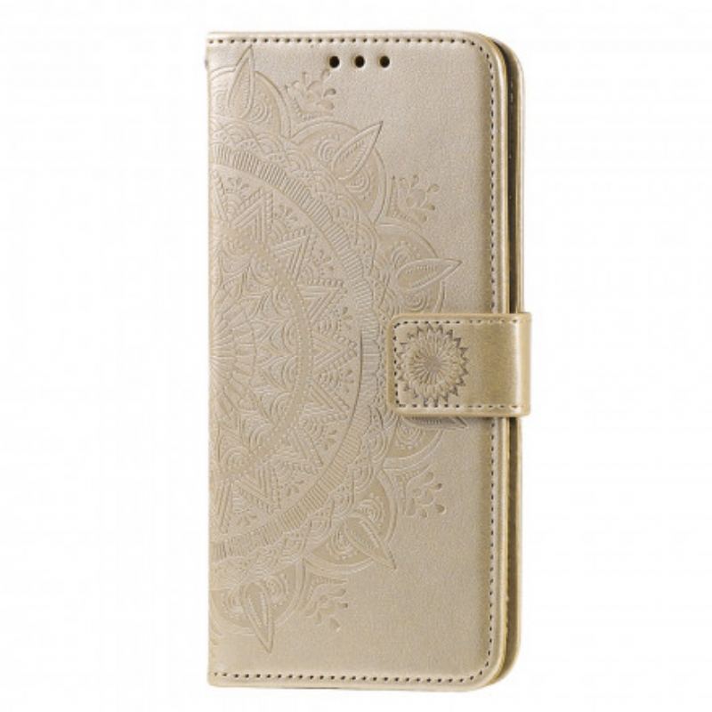 Capa Folio Para Xiaomi Redmi 9C Mandala Do Sol