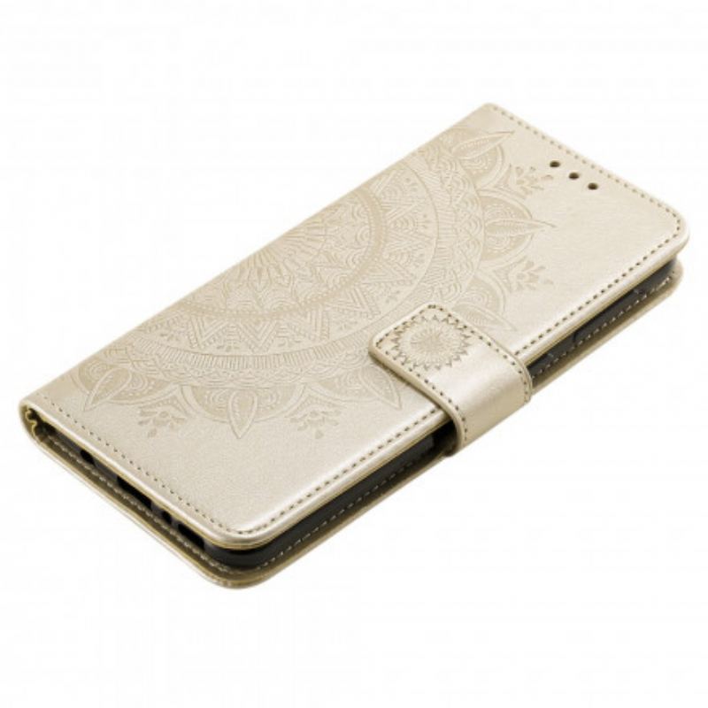 Capa Folio Para Xiaomi Redmi 9C Mandala Do Sol