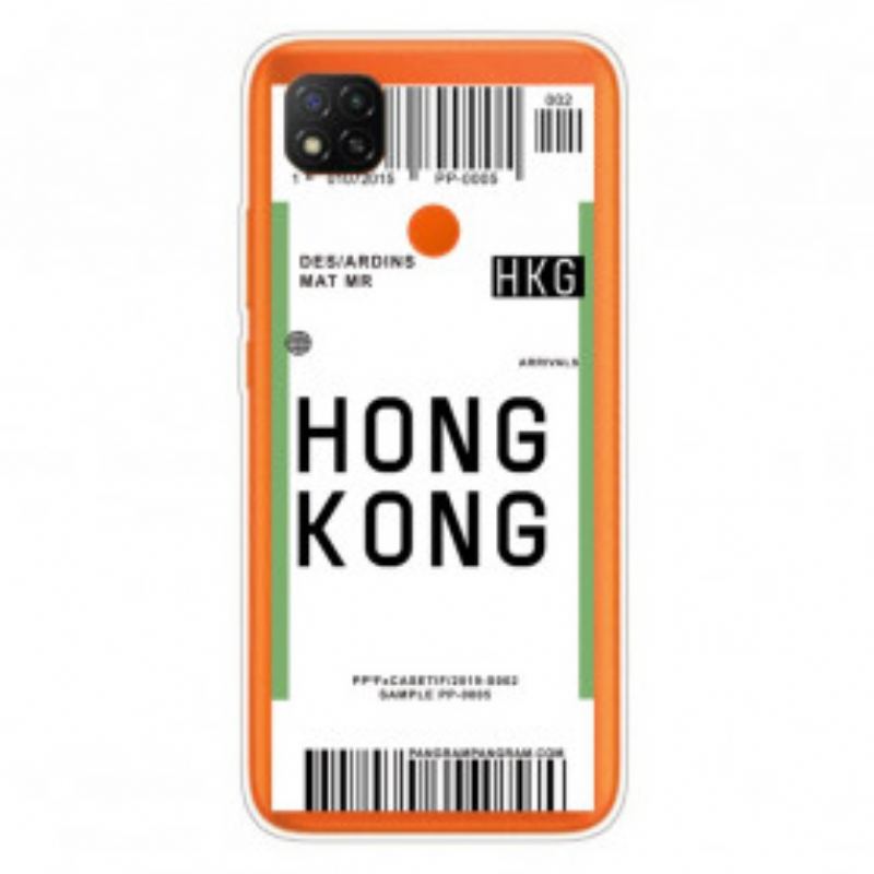 Capa Para Xiaomi Redmi 9C Cartão De Embarque Para Hong Kong