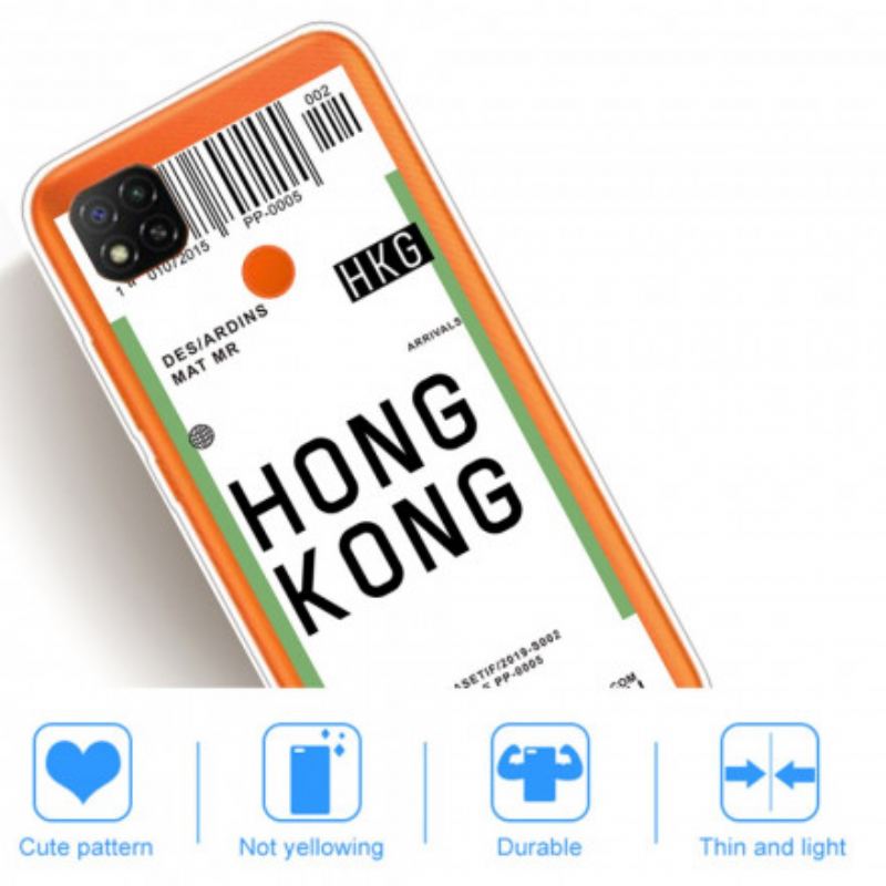 Capa Para Xiaomi Redmi 9C Cartão De Embarque Para Hong Kong