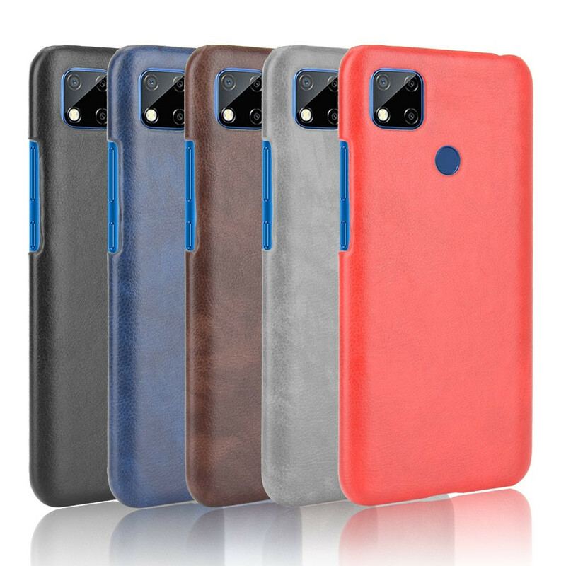 Capa Para Xiaomi Redmi 9C Efeito Couro Lichia