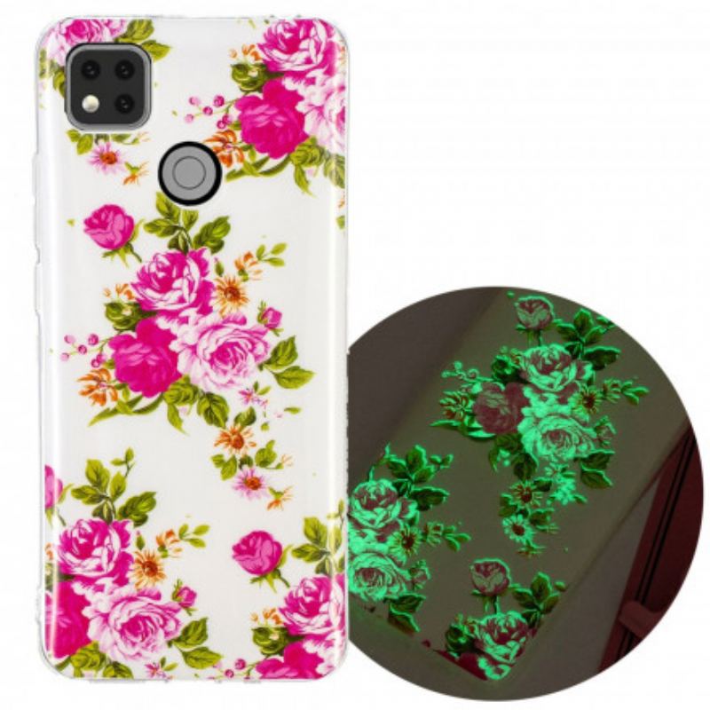 Capa Para Xiaomi Redmi 9C Flores Da Liberdade Fluorescentes