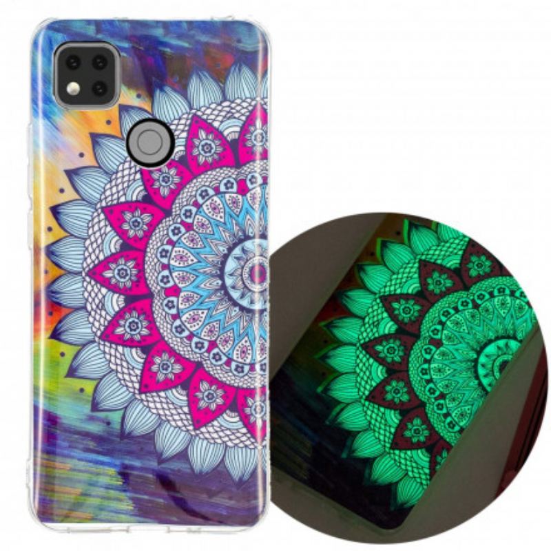 Capa Para Xiaomi Redmi 9C Mandala Colorida Fluorescente