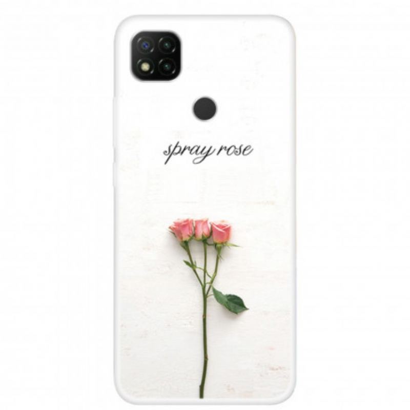 Capa Para Xiaomi Redmi 9C Rosas Em Spray