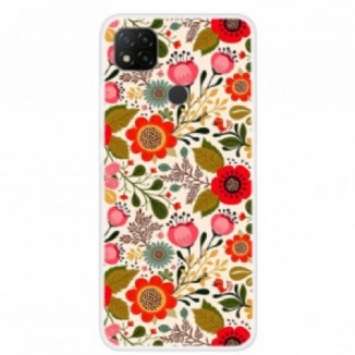 Capa Para Xiaomi Redmi 9C Tapeçaria Floral