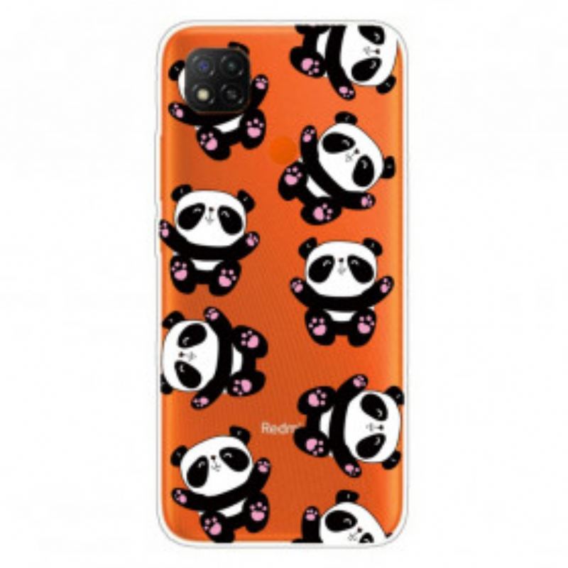 Capa Para Xiaomi Redmi 9C Top Pandas Divertidos