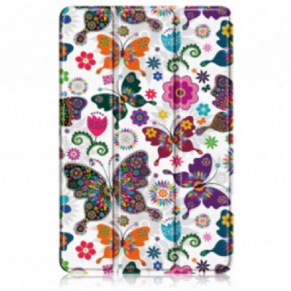 Capa De Celular Para Huawei MatePad Pro 12.6 (2021) Borboletas E Flores Retrô Aprimoradas