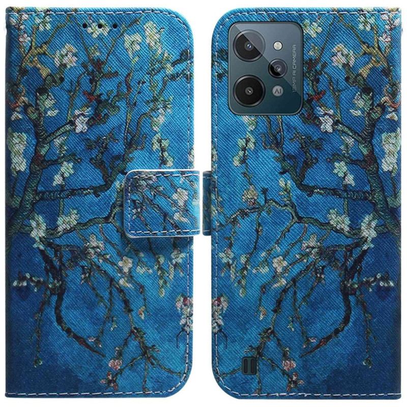 Capa Flip Para Realme C31 Flor De Damasco