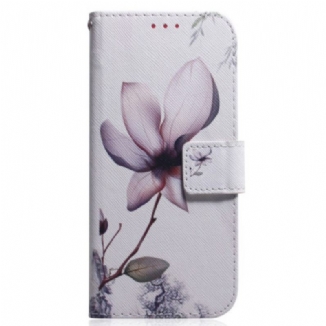 Capa Flip Para Realme C31 Flor Rosa