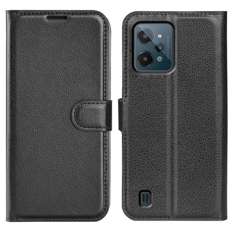 Capa Folio Para Realme C31 Couro Falso Chamativo