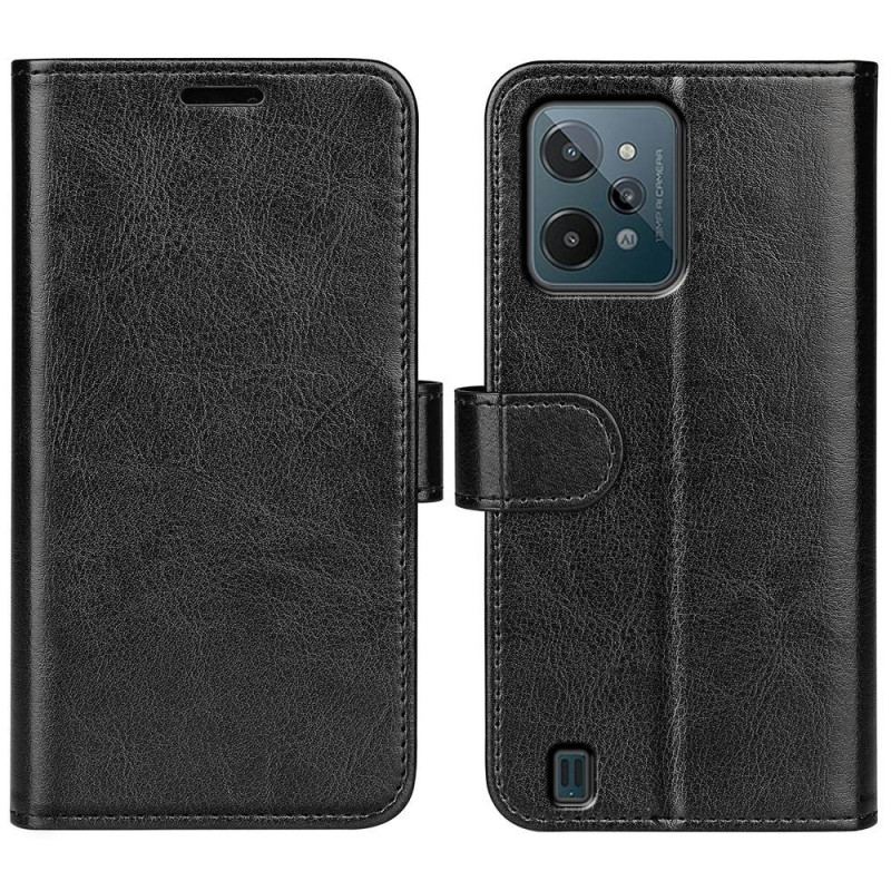 Capa Folio Para Realme C31 Efeito Couro