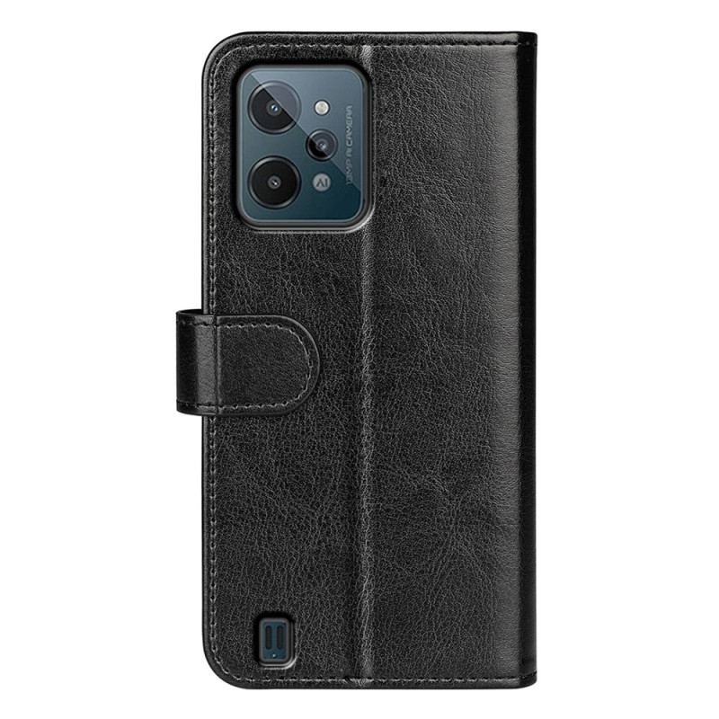 Capa Folio Para Realme C31 Efeito Couro