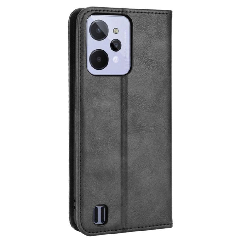 Capa Folio Para Realme C31 Elegância