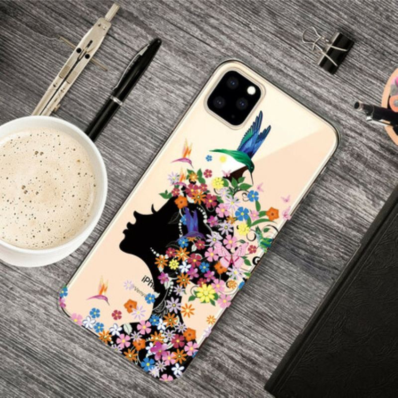 Capa De Celular Para iPhone 11 Pro Max Linda Cabeça De Flor