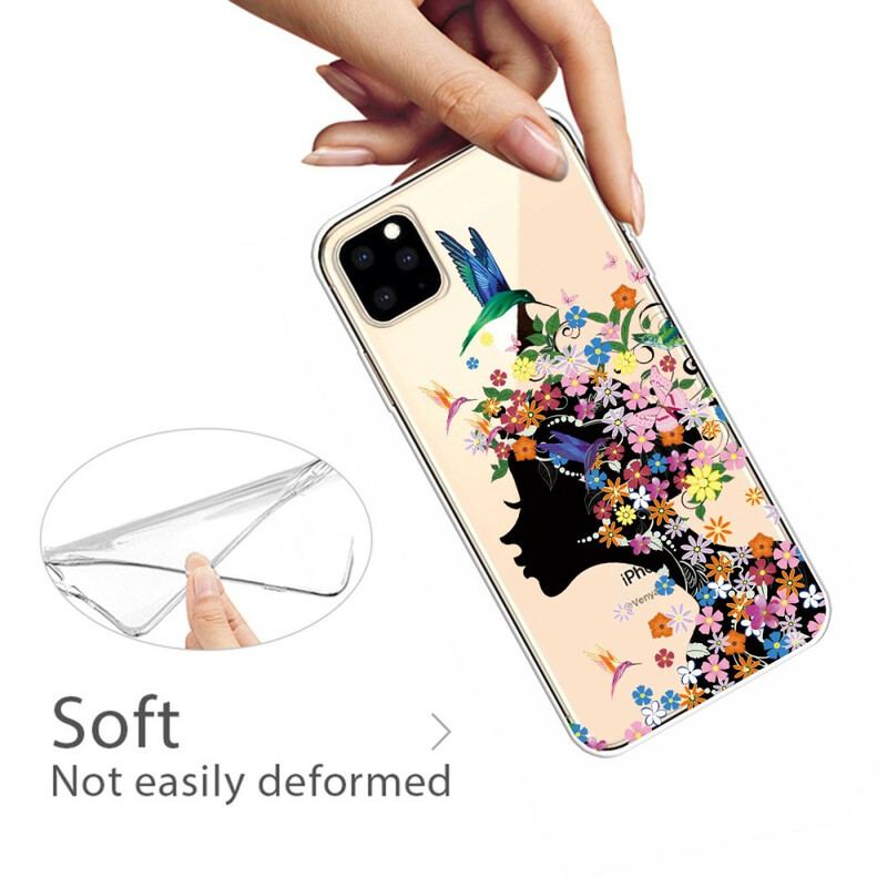 Capa De Celular Para iPhone 11 Pro Max Linda Cabeça De Flor