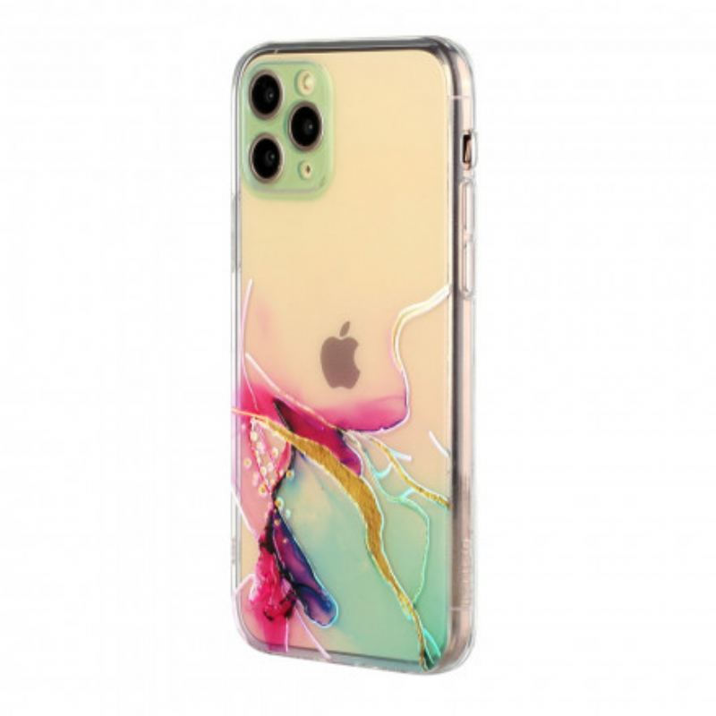 Capa De Celular Para iPhone 11 Pro Max Silicone Flexível Artístico