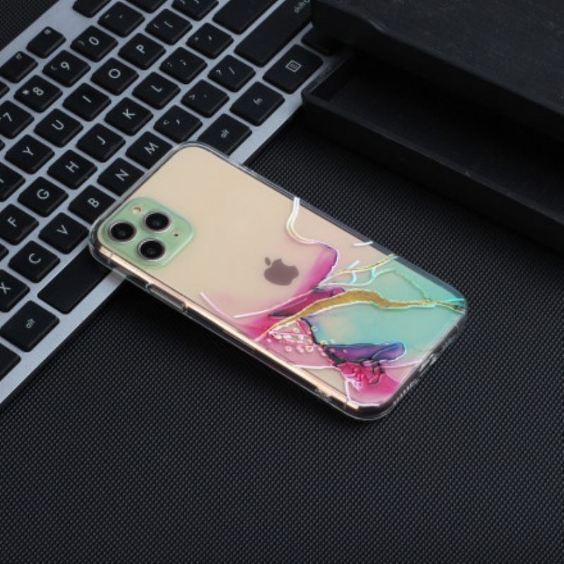 Capa De Celular Para iPhone 11 Pro Max Silicone Flexível Artístico