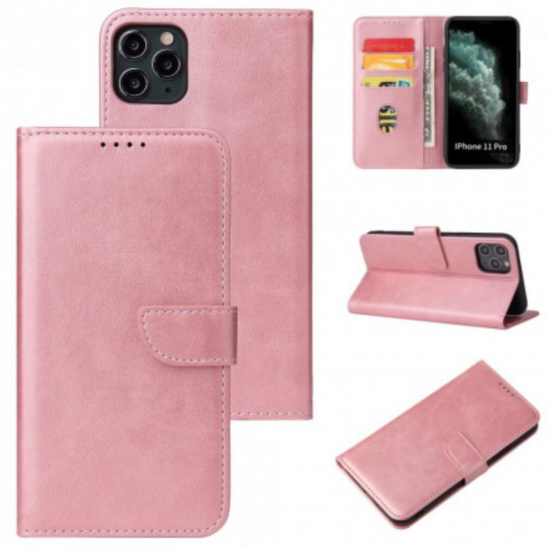 Capa Flip Para iPhone 11 Pro Max Estilo Vintage De Couro