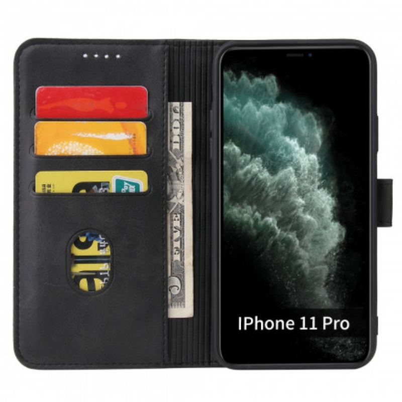 Capa Flip Para iPhone 11 Pro Max Estilo Vintage De Couro