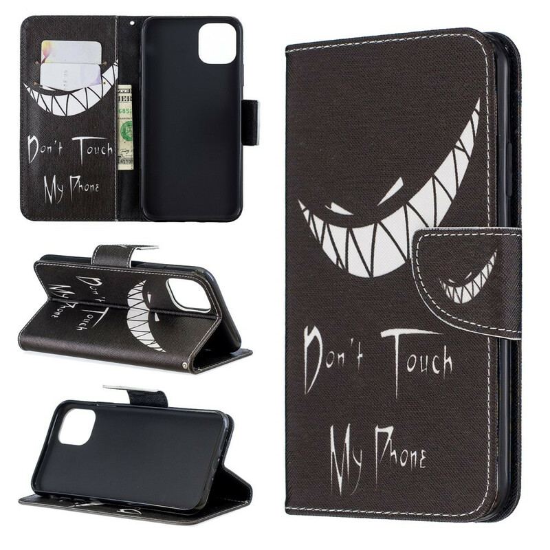 Capa Flip Para iPhone 11 Pro Max Telefone Do Diabo