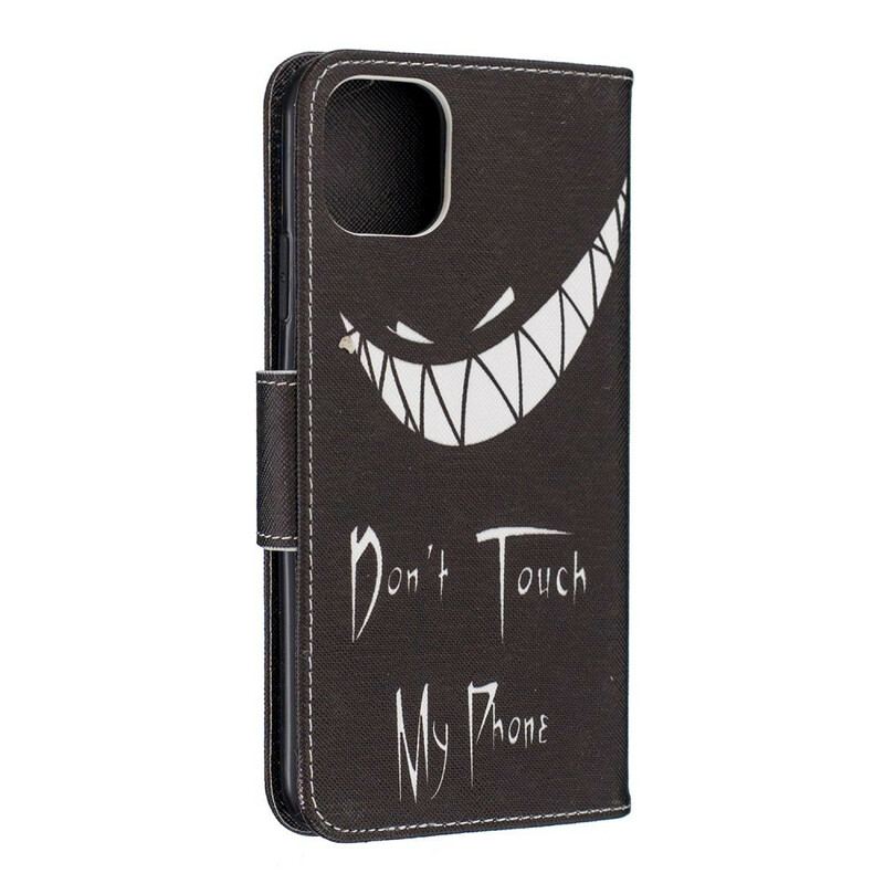 Capa Flip Para iPhone 11 Pro Max Telefone Do Diabo