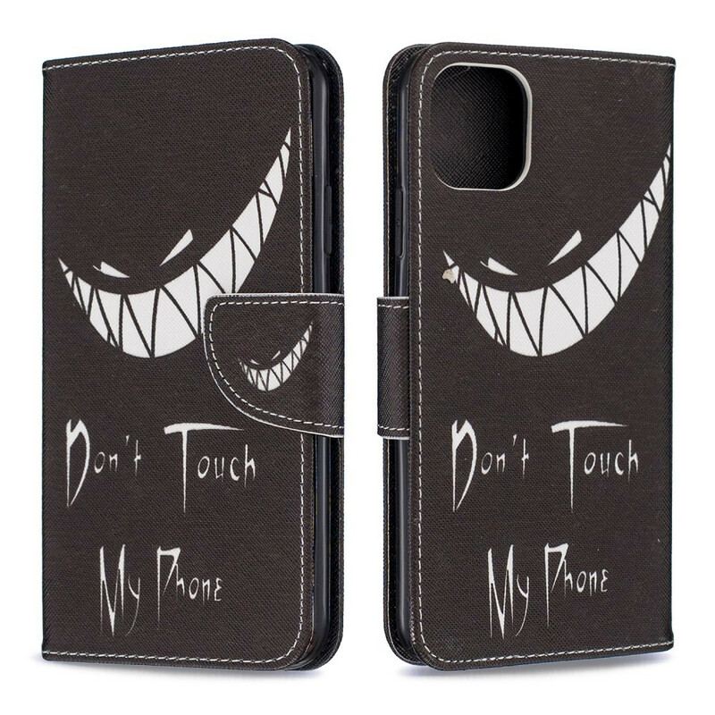 Capa Flip Para iPhone 11 Pro Max Telefone Do Diabo