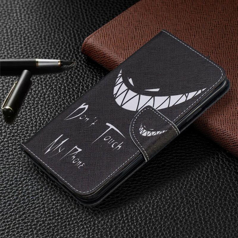 Capa Flip Para iPhone 11 Pro Max Telefone Do Diabo