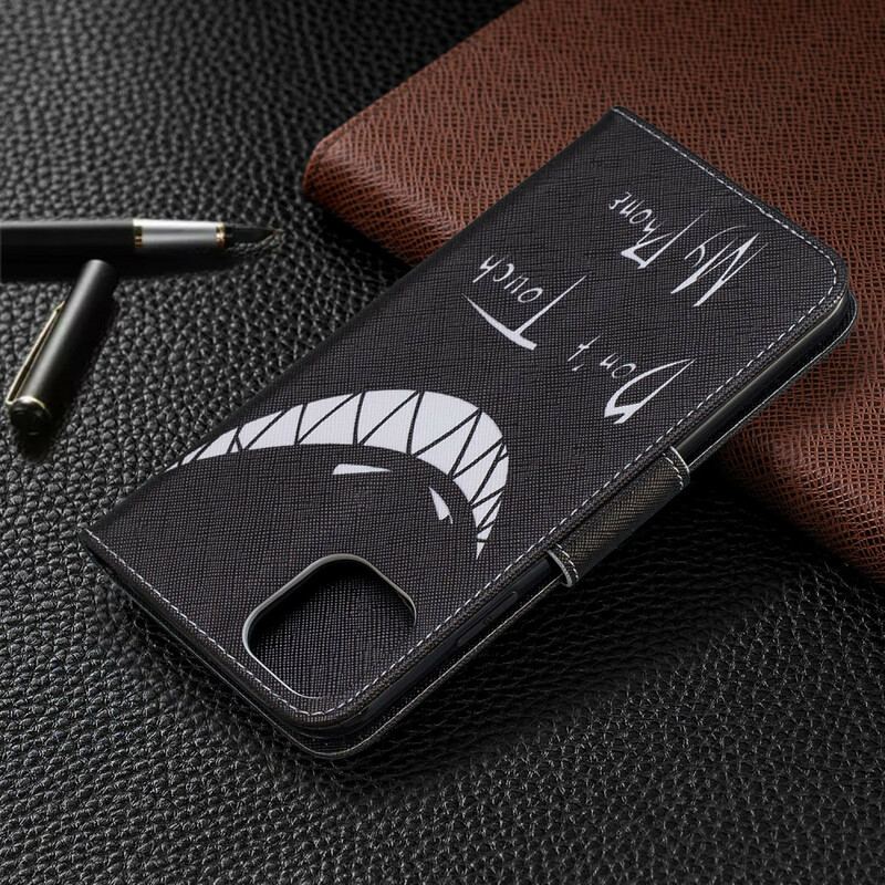 Capa Flip Para iPhone 11 Pro Max Telefone Do Diabo