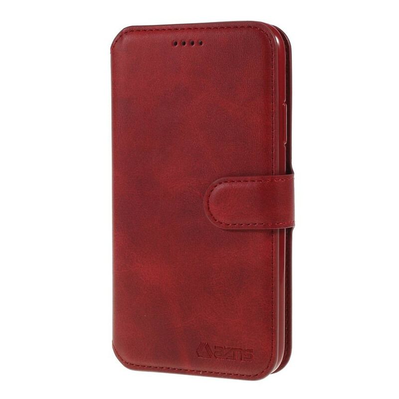 Capa Folio Para iPhone 11 Pro Max Efeito Couro Azns