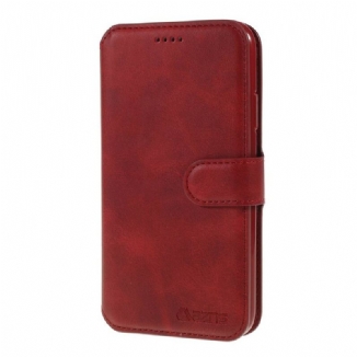 Capa Folio Para iPhone 11 Pro Max Efeito Couro Azns