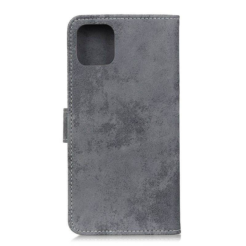 Capa Folio Para iPhone 11 Pro Max Efeito Couro Vintage